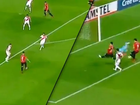 Meza casi hace el golazo de su vida y en el rebote apareció Armani