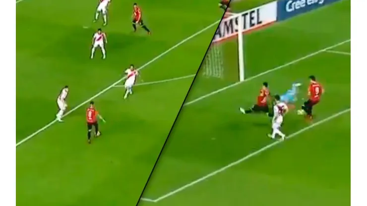 Meza casi hace el golazo de su vida y en el rebote apareció Armani