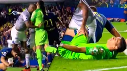 Video: Andrada salió a cortar, chocó con un rival y quedó nocaut en el piso