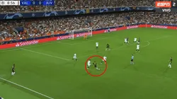 Captura del remate de Cristiano Ronaldo.