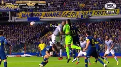 Foto del portero de Boca y el choque.