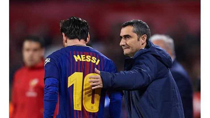 EL PROTEGIDO. Lionel Messi y Ernesto Valverde se entienden cada vez más en Barcelona (Foto: Getty),.