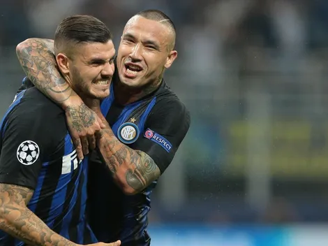 Locura Mauro: Icardi la agarró de volea, desde afuera del área y la clavó abajo