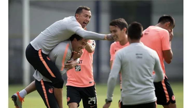 Foto de Agustín Marchesín, muy divertido.