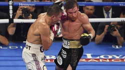 Canelo y su cara marcada por los golpes.