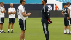 Previo al debut de Real Madrid en Champions, a Lopetegui le preguntaron por Keylor Navas