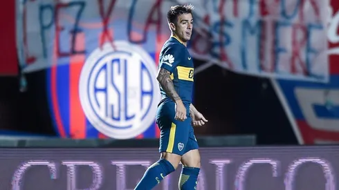 Julio Buffarini, jugador de Boca en el Nuevo Gasómetro.