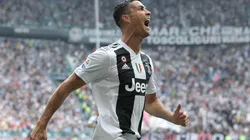 Cristiano festeja su primer gol con la Juventus