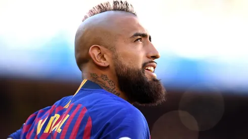 Arturo Vidal con los colores de Barcelona.