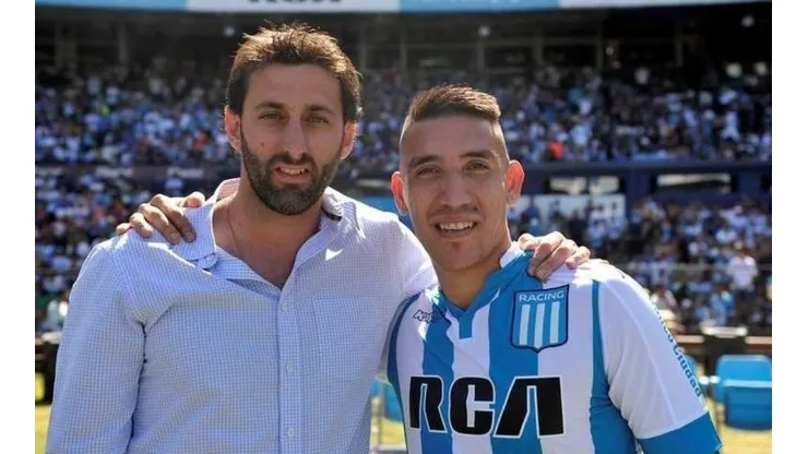 Diego Milito y Ricardo Centurión, juntos.