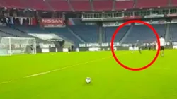 Ferreti hizo un golazo en la práctica