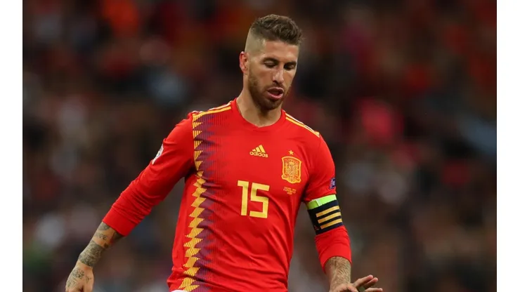 Sergio Ramos en el duelo ante Inglaterra.