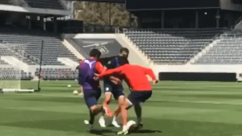 Gran caño del entrenador