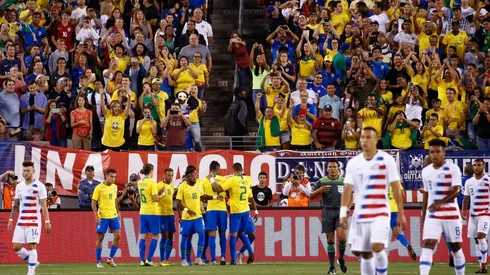 Foto de los jugadores de la Selección de Brasil.