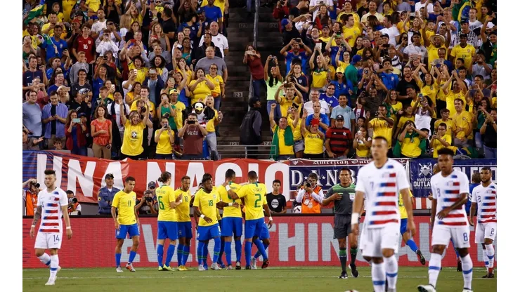 Foto de los jugadores de la Selección de Brasil.