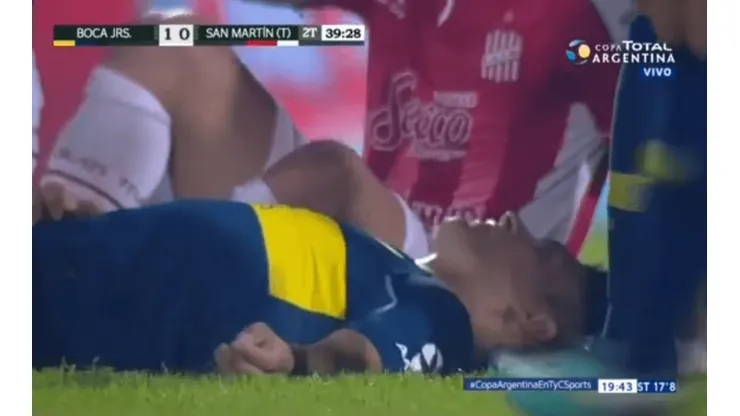 Paolo Goltz cayó con los ojos blancos y asustó a todo Boca