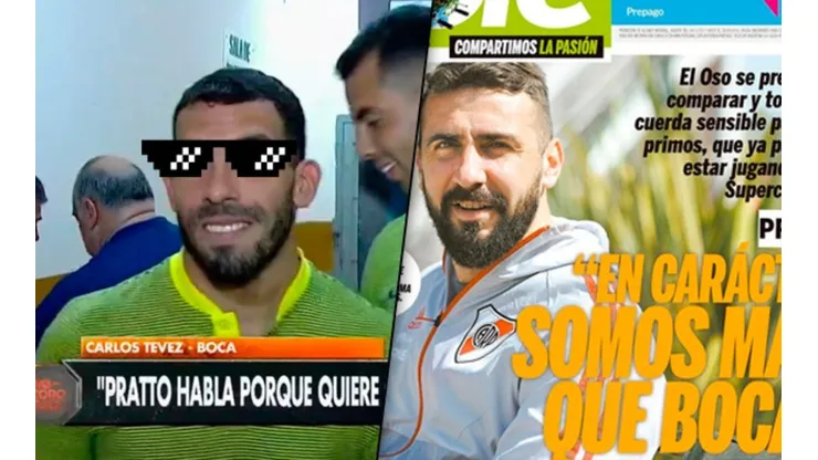 "En 15 días nos vemos", Tevez le contestó a Pratto en vivo y se pudrió todo