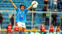 Foto del Chelito Delgado jugando en Cruz Azul.
