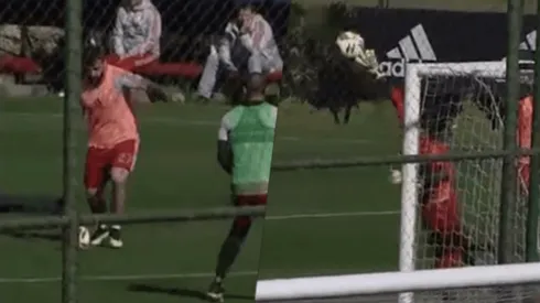 Acá estoy yo, Armani: Bologna metió un atajadón en el entrenamiento de River
