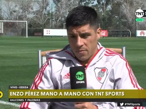 Enzo Pérez y una hermosa frase: "Te quedás mirando la Copa por la tele"