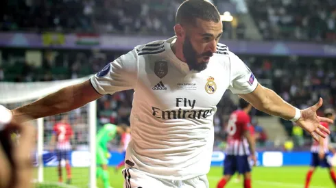 Benzema y un golazo en la práctica