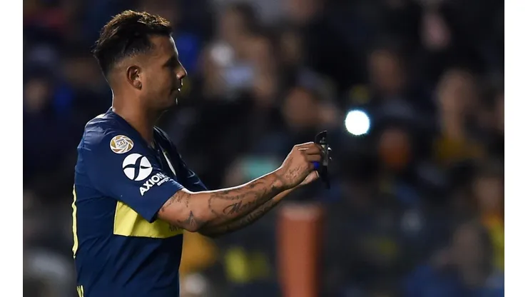 TIEMPO XENEIZE. El festejo de Edwin Cardona al celebrar su gol contra Vélez (Foto: Getty).