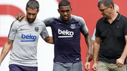 Malcom se lesionó entrenando con el Barcelona y será baja más de una semana