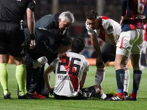 La enfermería de River no para: Nacho Fernández se lesionó a los 4 minutos