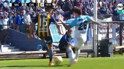 Camacho metió un túnel hermoso en el partido de Central contra Racing