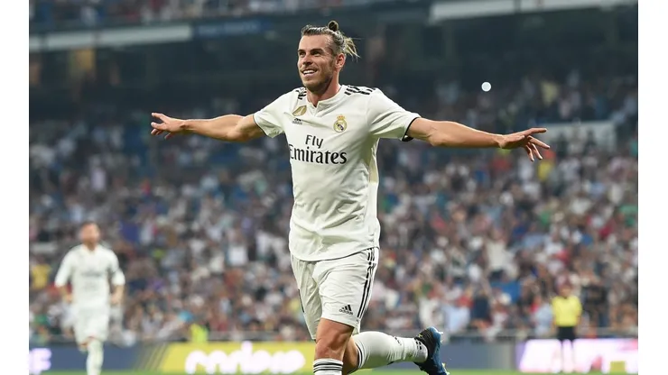 CELEBRA BALE. El galés festeja el 1-0 del Real Madrid contra Leganés (Foto: Getty).
