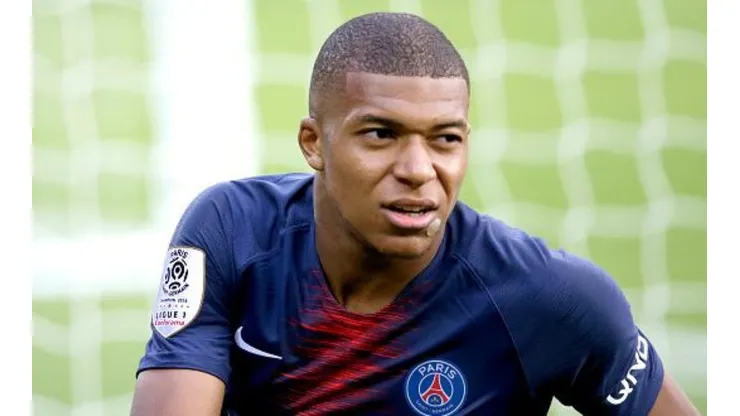 Foto de Mbappé, expulsado durante el juego.