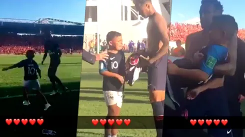 Foto de Neymar con el pequeño.