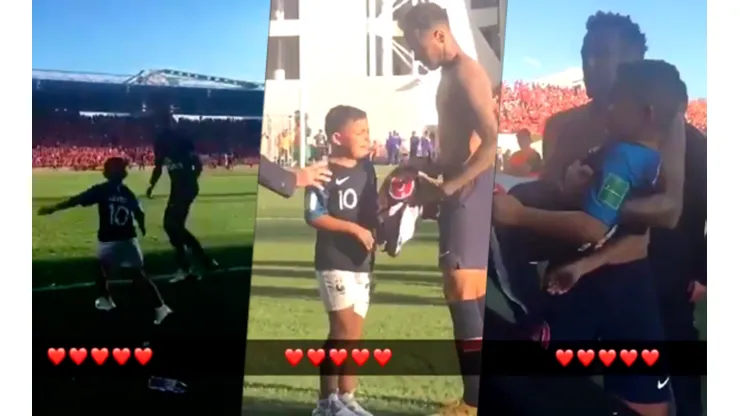 Foto de Neymar con el pequeño.