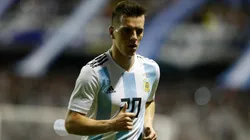 ANTES DE RUSIA 2018. Giovani Lo Celso en La Bombonera durante la despedida de la Argentina (Foto: Getty).