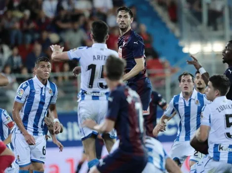 Héctor Moreno fue titular en la derrota de la Real Sociedad ante el Eibar