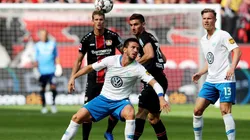 Foto de Lucas Alario en el partido de hoy.