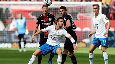 Foto de Lucas Alario en el partido de hoy.