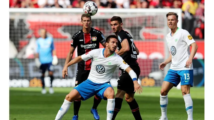 Foto de Lucas Alario en el partido de hoy.