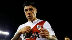 Enzo Pérez con la camiseta de River Plate.