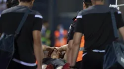 Diego Llorente se retiró en camilla en el partido ante Leganés.