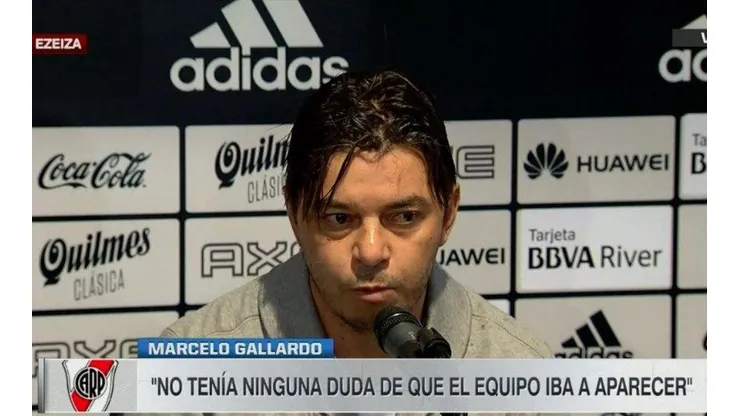 A Gallardo le preguntaron por la roja de Enzo Pérez y el entrenador respondió