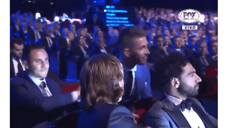 Foto de Sergio Ramos en la ceremonia.