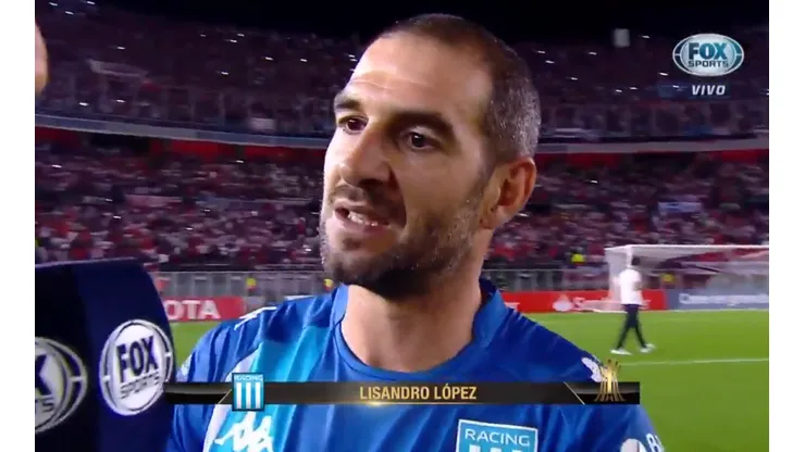 Foto de Lisandro López, jugador de Racing.