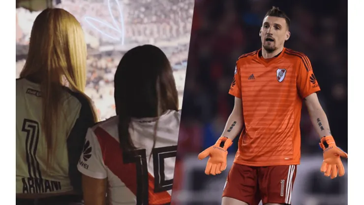 Foto de Franco Armani y su pareja.