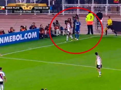 Centurión se calentó y le pegó un puntinazo a Palacios: solo amarilla