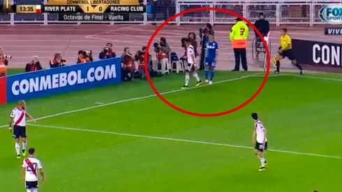 Centurión se calentó y le pegó un puntinazo a Palacios: solo amarilla