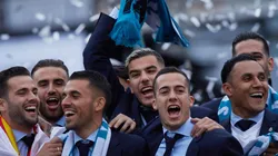 DE FESTEJO. Los jugadores celebran la consagración en una nueva Champions League (Foto: Getty).