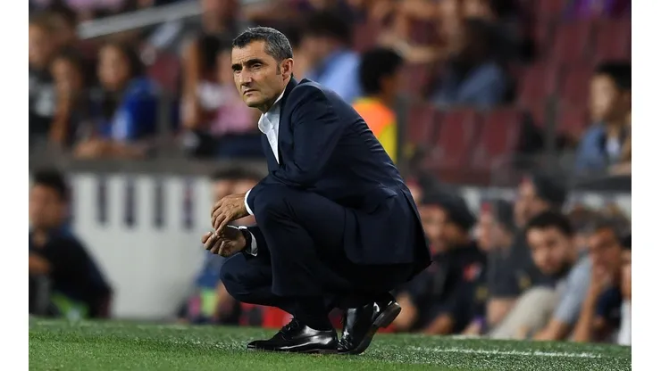 Foto de Valverde, entrenador de Barcelona.