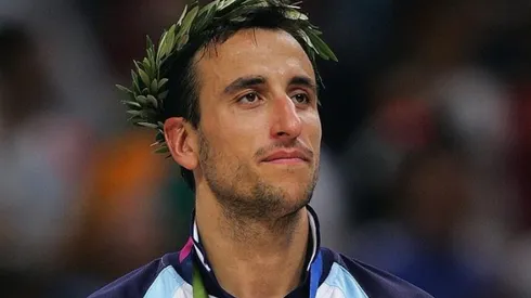 Emanuel Ginóbili, oro en Atenas 2004.