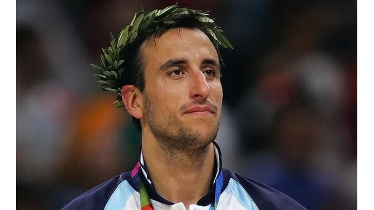 Emanuel Ginóbili, oro en Atenas 2004.